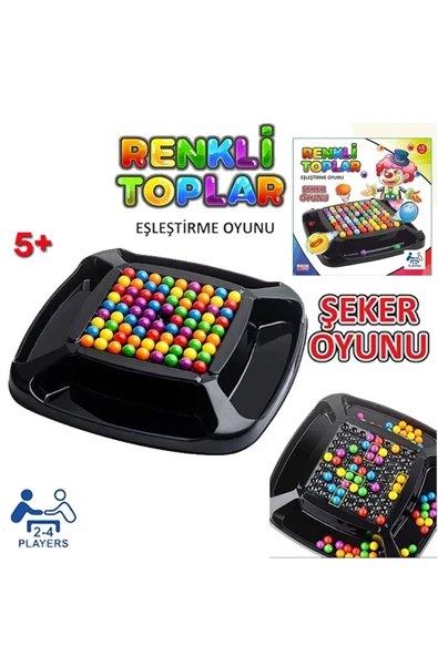 Fırsat Oyuncak Oyuncak Candy Game Eşleştirme Oyunu Renkli Toplar Şeker Oyunu Eğitici Zeka Geliştirici - Resim 3