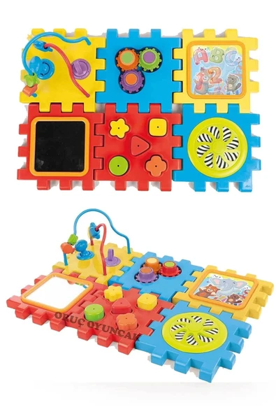 Oruç Oyuncak Eğitici Küp Ve Puzzle Bul Tak Oyunu Aynalı Zeka Geliştirici - Resim 3
