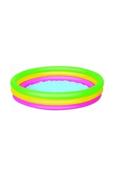 BESTWAY 3 Halkalı Renkli Yumuşak Tabanlı Havuz 102 * 25 Cm