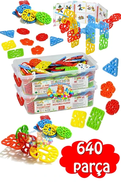 Fırsat Oyuncak Oyuncak Eğitici Geometri Şekiller Mühürlü 640 Parça Puzzle Anasınıfı ürün görseli