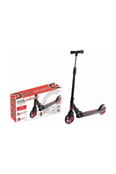 Cool Wheels Manuel Kırmızı Katlamalı 2 Tekerlekli Dev Teker Scooter Fırsat Ürün 100 Kg Kırmızı 2 Katlanabilir