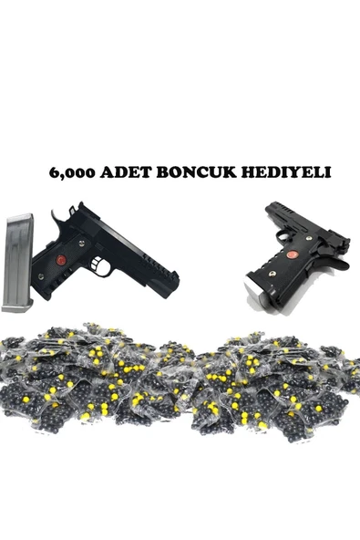 Fırsat Oyuncak Silah Boncuk Atan Tabanca 6,000 Adet Hediye Boncuk Atan Tabanca