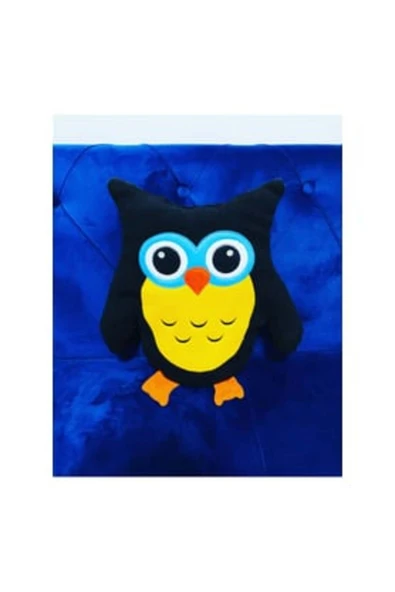 Çelik Baykuş Figürlü Yastık 35 Cm