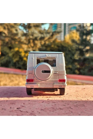 WELLY 1:32 / 1:36 Mercedes Benz G Class G500 Diecast Model Araba Gri - 4