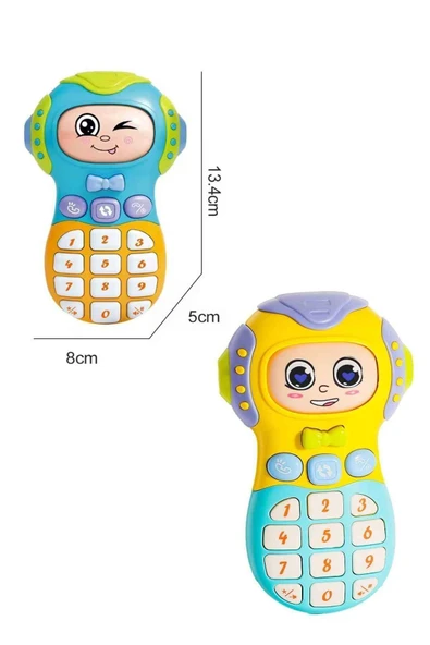 Oruç Oyuncak Oyuncak  Işıklı ve Müzikli Cep Telefonu Sevimli Hayvanlar Bultak Set - Resim 5
