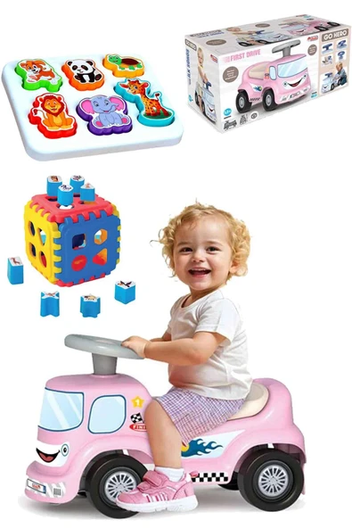 Oruç Oyuncak Eğitici Geliştirici Neşeli Dostlar Bultak Go Hero Arabam PEMBE İlk Arabam