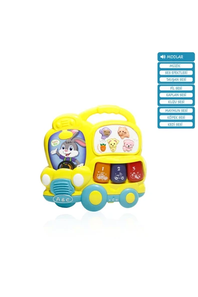 Vardem Işıklı ve Müzikli Otobüs Bebek Piyanosu - Resim 2
