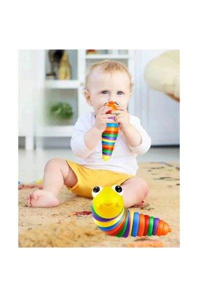 Oruç Oyuncak Eğitici Esnek Sök Tak Tırtıl 20 cm  Bultak  2'Li Set - Resim 4