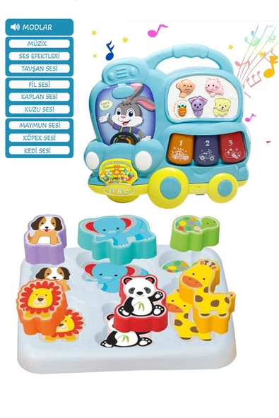 Fırsat Oyuncak Oyuncak Tavşan Piyano Sevimli Hayvanlar Bultak Set ürün görseli