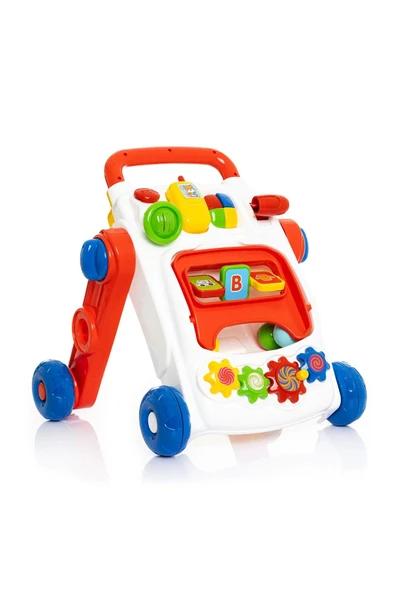 Oruç Oyuncak Eğitici Bebek Gelişim Seti Neşeli hayvanlar Bultak İlk Adım Arabam - Resim 4
