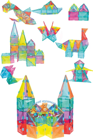 Fırsat Oyuncak Kristal Puzzle 200 Parça Oyuncak Geometri Şekiller Eğitici Zeka Geliştirici ürün görseli