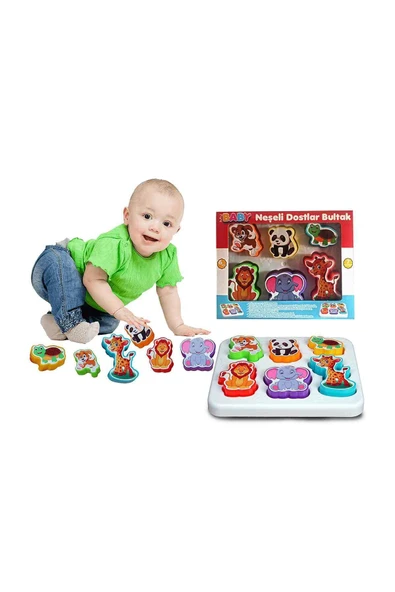 Oruç Oyuncak Eğitici Piyanolu 4in1 Turkuaz Bebek Yürüteci Neşeli Dostlar Bultak Set - Resim 6