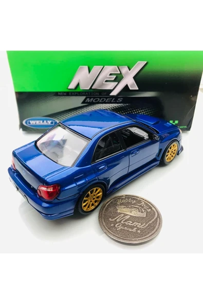 KARSAN Subaru Impreza Wrx Sti Blue 1:24 Ölçek Welly Marka - 2