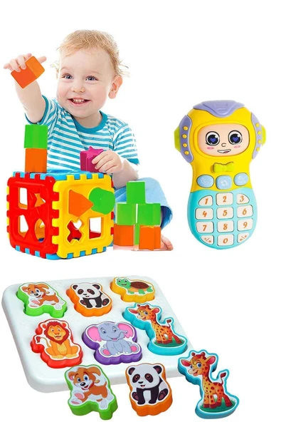 Oruç Oyuncak Oyuncak  Işıklı ve Müzikli Cep Telefonu Sevimli Hayvanlar Bultak Set ürün görseli