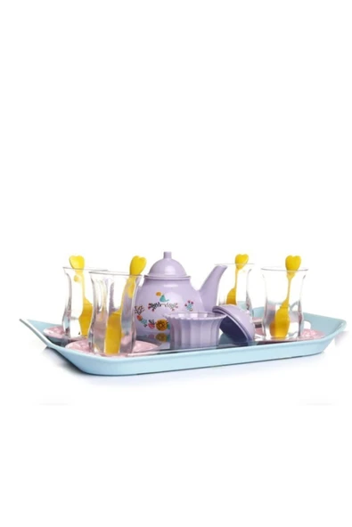 Birlik Oyuncak 22 Parça Ince Belli Bardak Çay Seti Oyuncak - 5