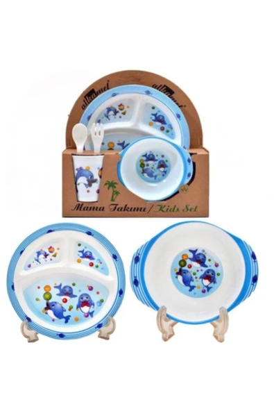 Fırsat Oyuncak Mama Set Bebek Mama Tabağı 5 Parça Set Kız Erkek - 2