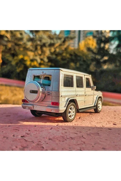 WELLY 1:32 / 1:36 Mercedes Benz G Class G500 Diecast Model Araba Gri - 8