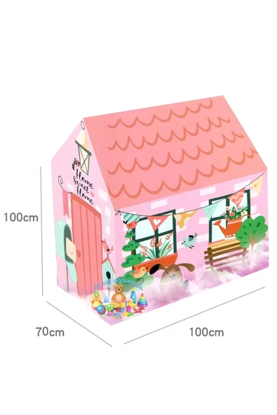 Oruç Oyuncak Çocuk Oyun Evi Çadır Benim Çiftliğim Oyun Çadır 100 top Pastel renkli - 3