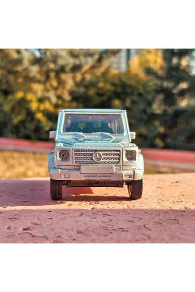 WELLY 1:32 / 1:36 Mercedes Benz G Class G500 Diecast Model Araba Gri - 3