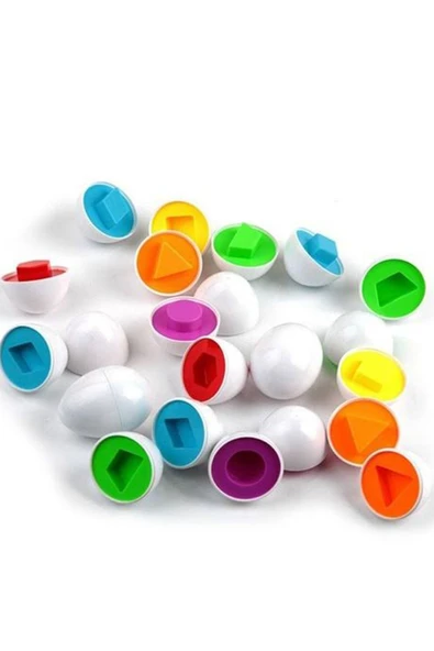 Fırsat Oyuncak Geometrik Yumurta Eşleme Papatya Resimli Kule 120 Parça Bloklar - Resim 3