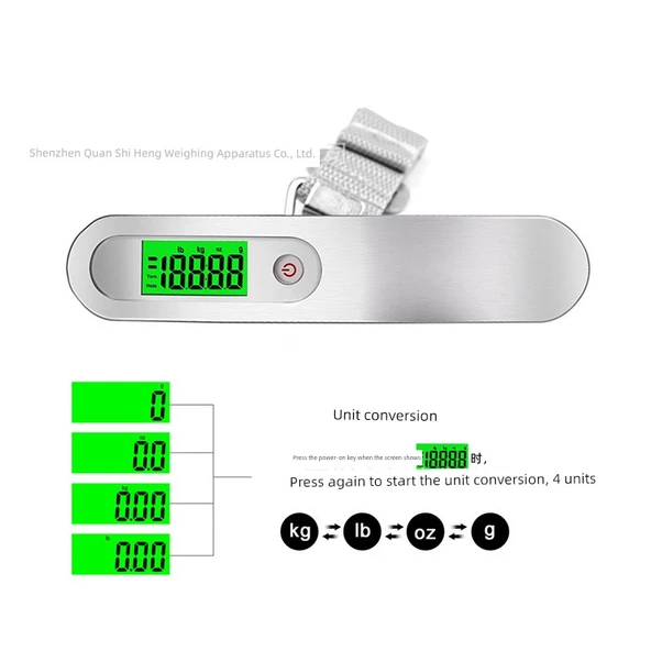 Taşınabilir 50kg Elektronik Bagaj Tartısı - Kırmızı - 6