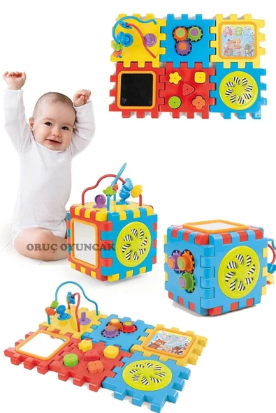Oruç Oyuncak Eğitici Küp Ve Puzzle Bul Tak Oyunu Aynalı Zeka Geliştirici ürün görseli