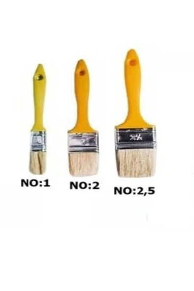 Şahin Kestirme Fırça 3lü Set No:1 No:2 No:2,5 Boya Fırçası