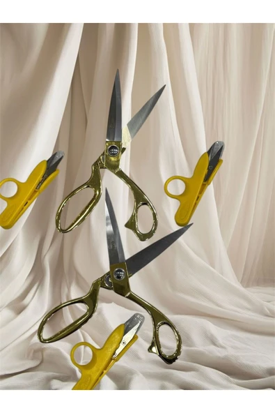 SİNGER Cutty Marka 24Cm 9 İnç Orijinal Kumaş Kot Deri Kesim Profesyonel Terzi Modelist Makası - 4