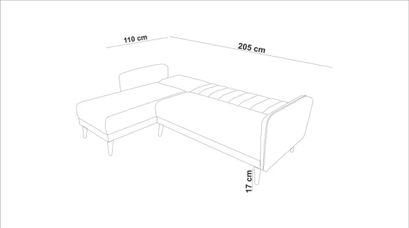 Esyala Luna Köşe Koltuk Antrasit,Sağ Köşe - 5