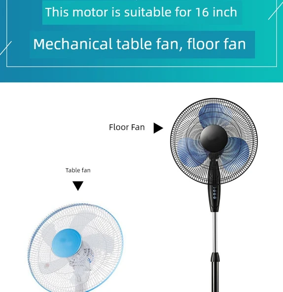 Mekanik Masa Fanı Motoru - fs40-28 - 16 İnç - USB - Sarsıntılı Başlık - 7