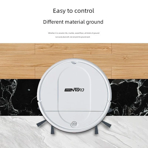 Otomatik Akıllı Süpürme Robotu - Beyaz Standart İki Motor - 5