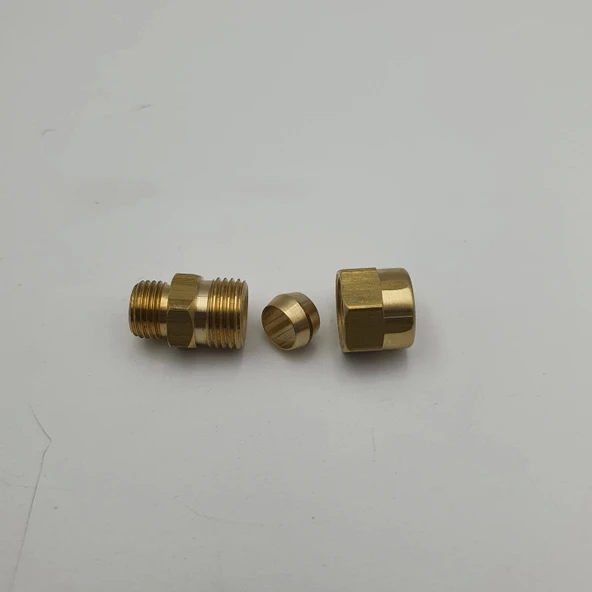 Sarı Pirinç Yüksüklü Rekor 3/8 - 9.52mm - 6