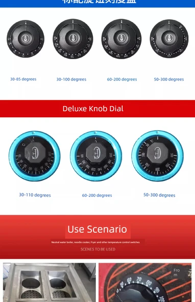 Ayarlanabilir Sıcaklık Kontrol Cihazı Termostat - 16A Beyaz Arka Plan 30-110 Derece (Takma Konnektör) 3 Pin - 7