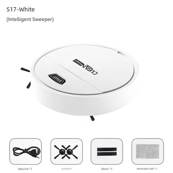 3'ü 1 Arada Elektrikli Süpürge ve Yer Silme Robotu - Beyaz - JM2202A