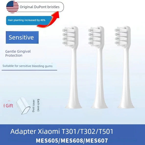 Duyarlı Diş Fırçası Ucu - 3 Paket (T301/T302/T501 Uyumlu)