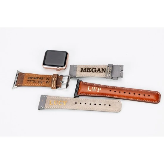 Apple Watch Uyumlu Deri Kordon 42-44-45mm DT ST RST2EF - 5