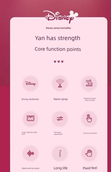 Disney Kulomi Mini Nemlendirici - Pamuklu Çekirdek - 10