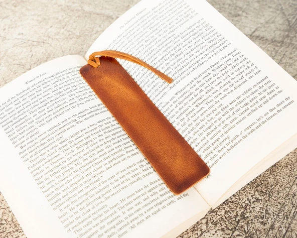 Deri Kitap Ayracı, Efektli Taba - 4