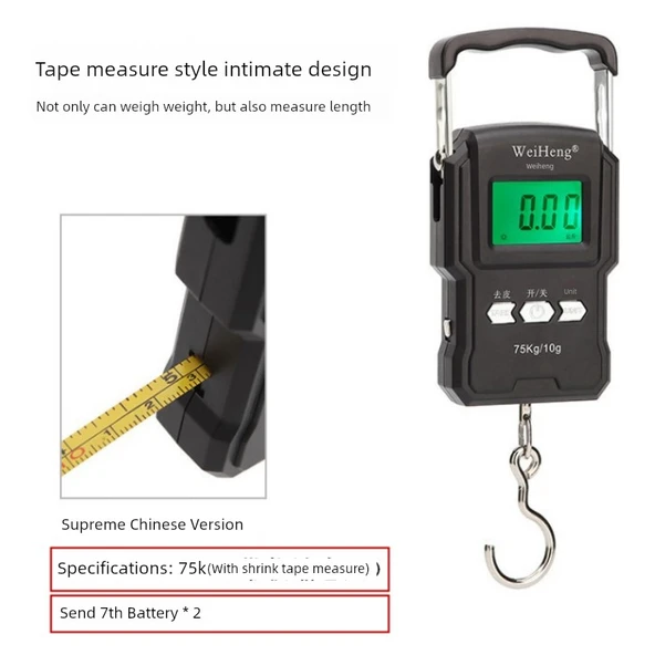 Taşınabilir Dijital Terazi - A01 Çin Versiyonu 40kg - Şerit Ölçer Yok - 2