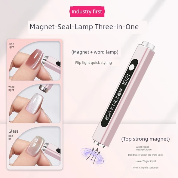 Taşınabilir LED Oje Lambası - Nane Yeşili + Stand - 3