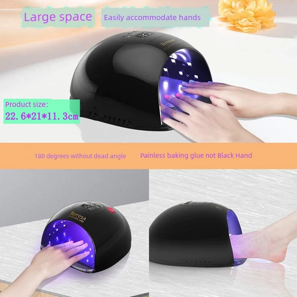 UV LED Tırnak Kurutma Lambası - Parlak Siyah - 7