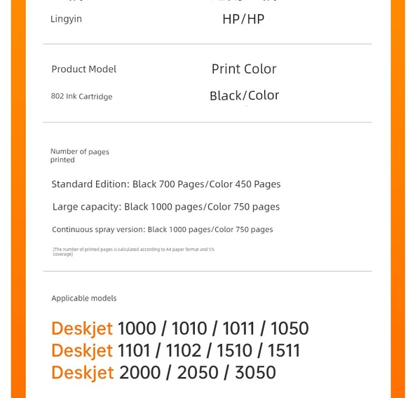 HP 802 Siyah Mürekkep Kartuşu - Standart Versiyon 700 Sayfa Mürekkepli - 7