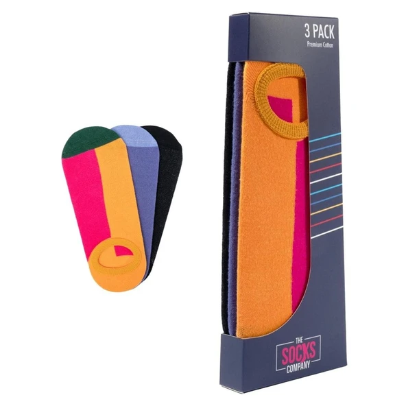 The Socks Company 3 Çift Desenli Kadın Babet Çorap