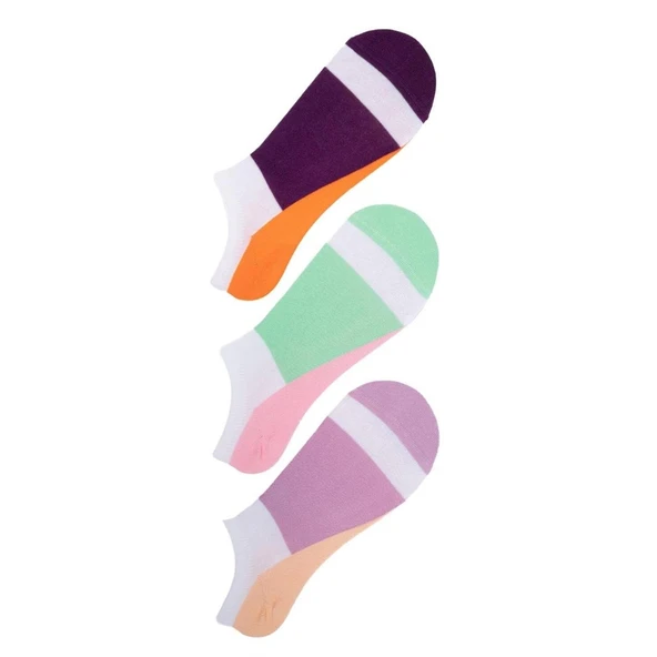 The Socks Company 3 Çift Desenli Kadın Babet Çorap