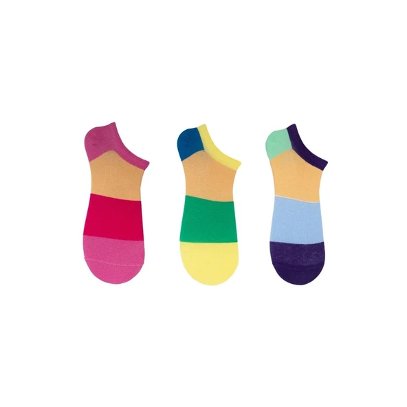 The Socks Company 3 Çift Desenli Kadın Babet Çorap - Resim 2