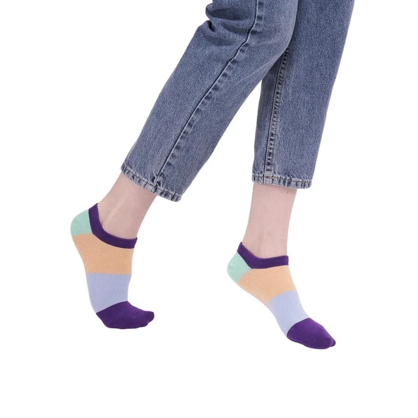 The Socks Company 3 Çift Desenli Kadın Babet Çorap - Resim 3