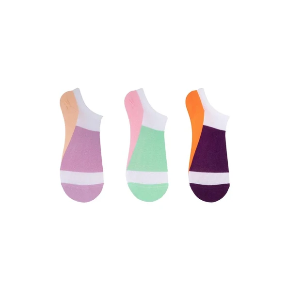 The Socks Company 3 Çift Desenli Kadın Babet Çorap - 2