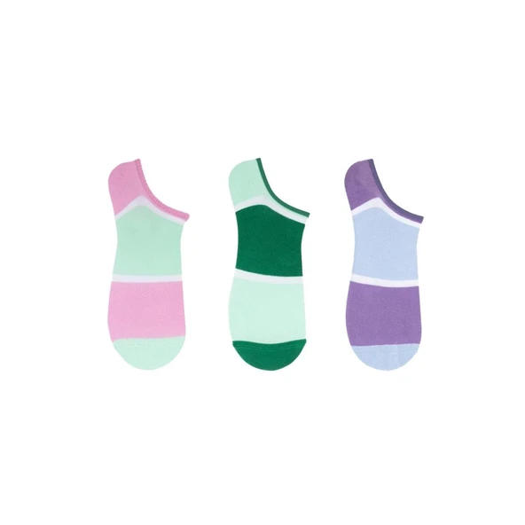 The Socks Company 3 Çift Desenli Kadın Babet Çorap - 2