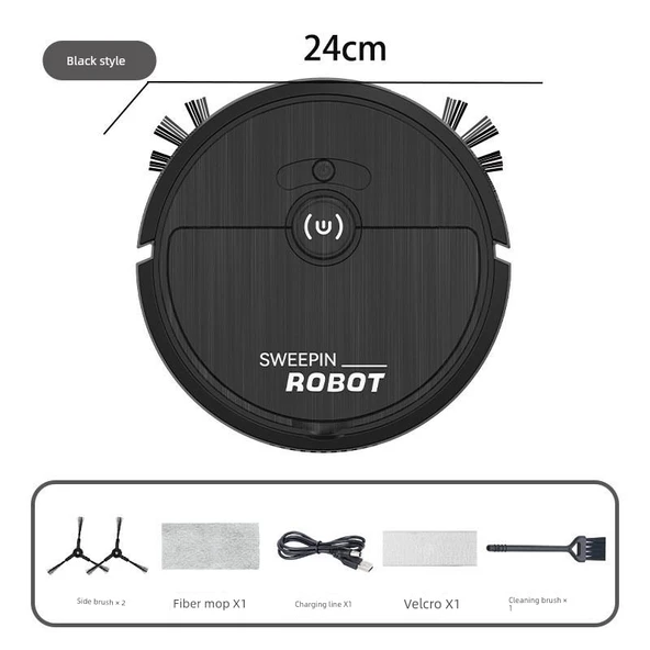 3'ü 1 Arada USB Şarjlı Akıllı Süpürge Robotu - P10S Su Versiyonu - 8