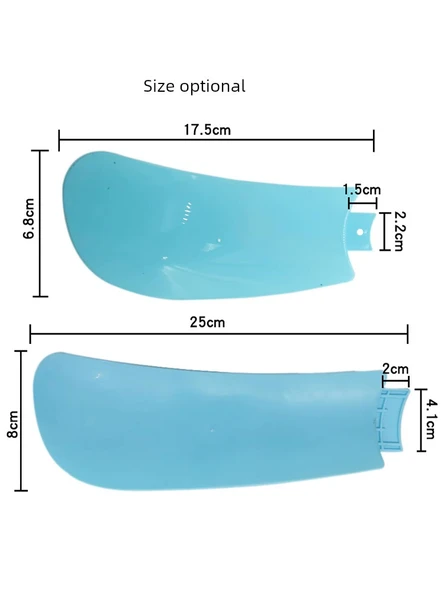 Küçük Fan Kanadı - Gökyüzü Mavisi - 16.2cm Uzunluk - 2.6cm Gömülü Soket - 10 Parça - 2